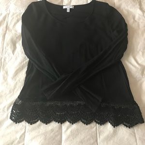 🌺 Black long sleeve shirt, Sz Small 🌺